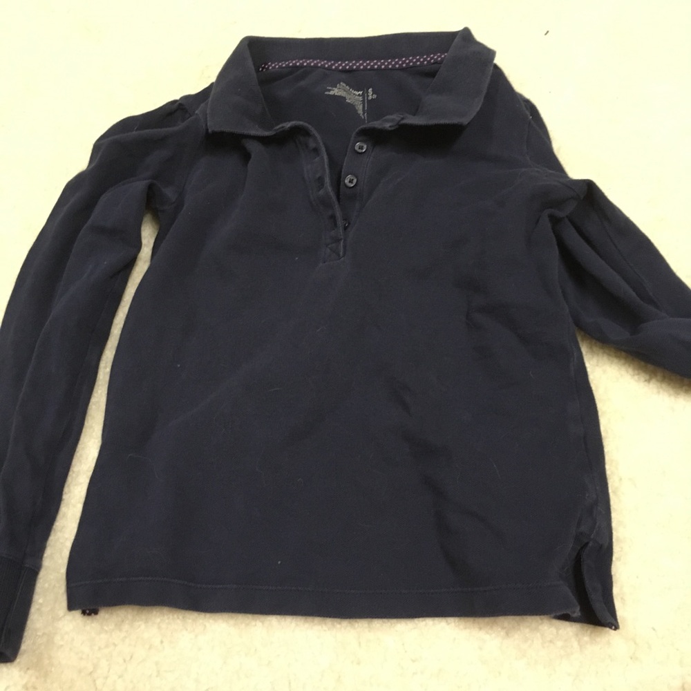 Old Navy Navy Blue LS Uniform Shirt CS